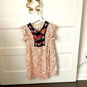 Kirundo giraffe print and embroidered dress size small
